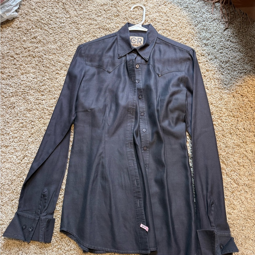 Women's CR Ranchwear Black Button Down Shirt